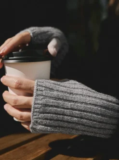 Next Gris - Lot de 1 gants chauffe-mains côtelés New