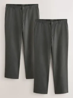 Next Gris - Lot de 2 pantalons intelligents unis sur le devant Online