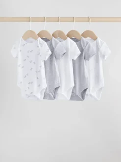 Next Gris - Lot de bodys à manches courtes pour bébé 5