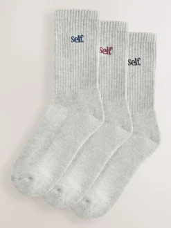 self. - Chaussettes de cheville Cushion Sole Lounge 3 Pack Gris / Marine / Berry Online