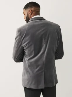 Next Gris - Moulant - Blazer Motionflex Extensible en velours Hot