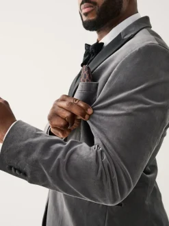 Next Gris - Moulant - Blazer Motionflex Extensible en velours Hot