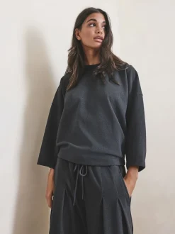 Next Gris - N.Premium Sweat-shirt large brossé