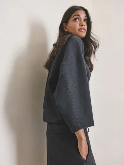 Next Gris - N.Premium Sweat-shirt large brossé