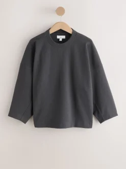 Next Gris - N.Premium Sweat-shirt large brossé