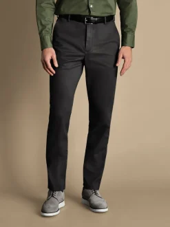 Charles Tyrwhitt Gris - Pantalon chino Classic Fit Ultimate sans fer New