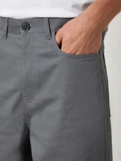 Threadbare Gris - Pantalon chino coupe Ample à 5 poches Outlet