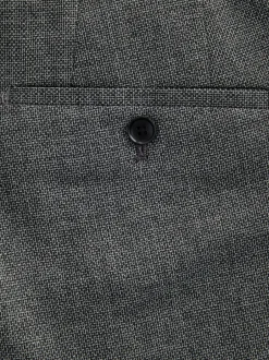 Next Gris - Pantalon Signature Smart en laine italienne texturée avec pattes d'ajustement sur les côtés Outlet