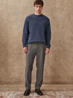 Next Gris - Pantalons élégants texturés et fuselés coupe standard avec laine Online