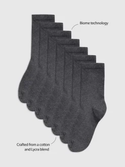 Next Gris - 7{Paquet de chaussettes en coton riche Clearance
