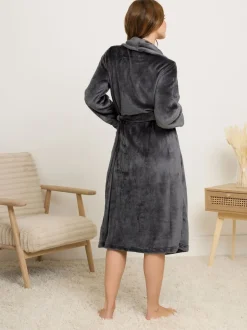 M&Co Gris - Peignoir à col châle à ruban Hot