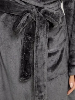 M&Co Gris - Peignoir à col châle à ruban Hot