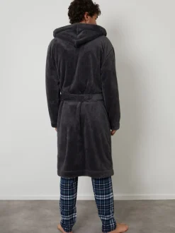 Threadbare Gris - Peignoir confortable à capuche Online