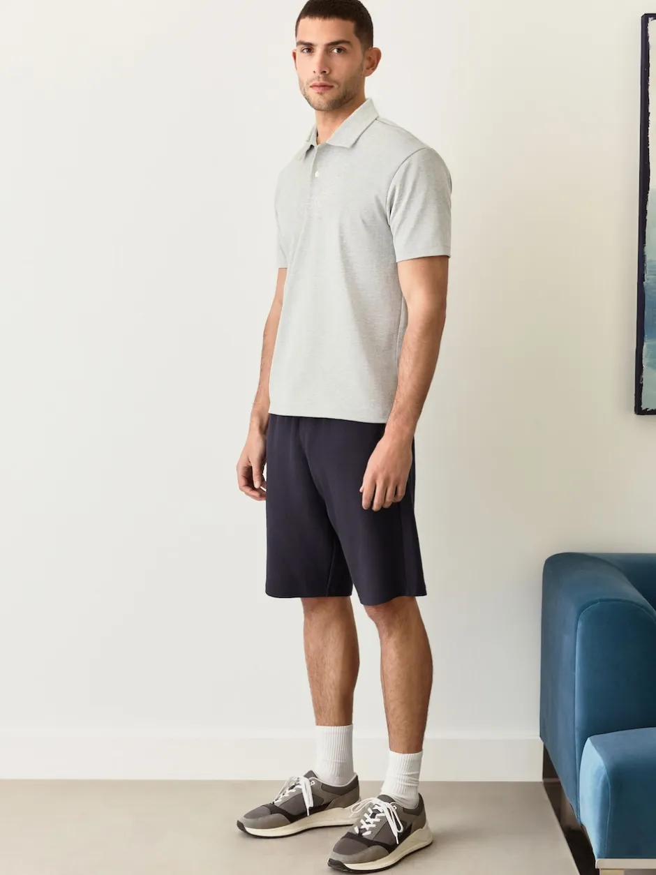 Next Gris - Polo Heritage brossé à motif Online