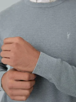 Next Gris - Pull Oxford texturé coupe classique Best