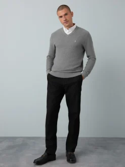 Next Gris - Pull Oxford texturé coupe classique Hot