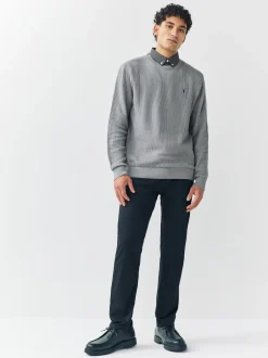 Next Gris - Pulls Coupe classique côtelé à Texture simulée Outlet