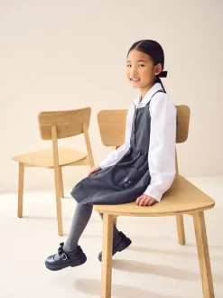 Next Gris - Robe d’école Tablier brodée boutonnée sur le devant (3-14ans) Online