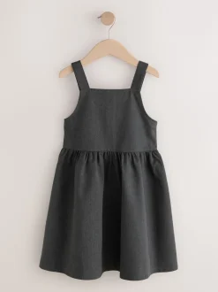 Next Gris - Robe d’école Tablier brodée boutonnée sur le devant (3-14ans) Online