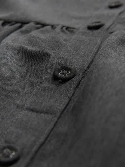 Next Gris - Robe d’école Tablier brodée boutonnée sur le devant (3-14ans) Online