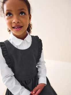 Next Gris - Robe d'école Volants Detail Pinafore (3-14yrs) Best