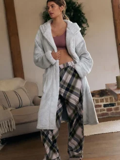 Next Gris - Robe de chambre hivernale Sale