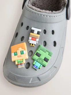 Next Gris - Sabots chaussons doublés chauds Minecraft New