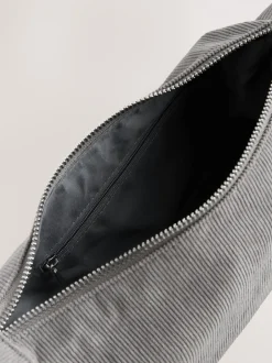 Next Gris - Sac à bandoulière effet velours côtelé Discount