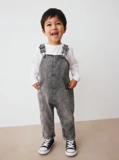 Next Gris - Salopette en denim (3mths-7yrs) Hot