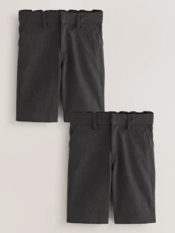 Next Gris - Short d'école à devant plat (3-14ans) New