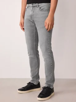 Next - Skinny Fit (Skinny Fit) - Jeans stretch de confort Gris Outlet