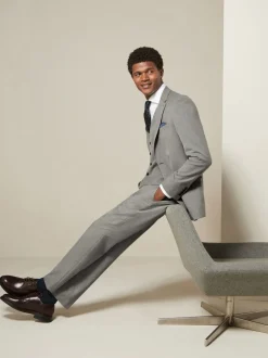 Next - Slim Fit (Slim Fit) - Veste de costume texturée Gris Best