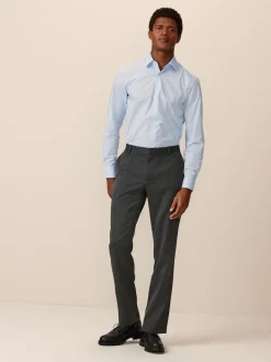 Next Gris - Slim Fit (Slim Fit) - Pantalon élégant uni sur le devant Best