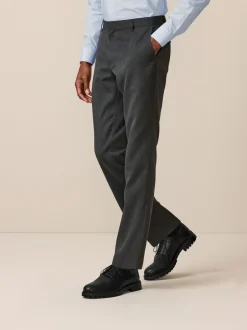 Next Gris - Slim Fit (Slim Fit) - Pantalon élégant uni sur le devant Best
