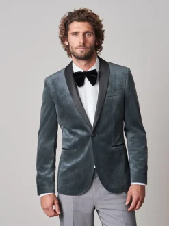 Next Gris - Slim Fit (Slim Fit) - Blazer en velours