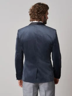 Next Gris - Slim Fit (Slim Fit) - Blazer en velours