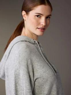 Next Gris - Sweat à capuche en maille de grossesse Outlet