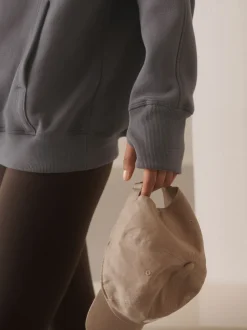 Next - Sweat-shirt à capuche long actif à coutures apparentes ultra-doux avec poches Gris