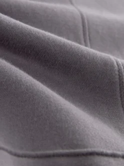 Next - Sweat-shirt à capuche long actif à coutures apparentes ultra-doux avec poches Gris