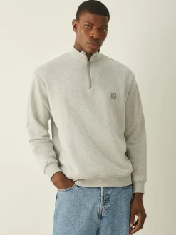 Lyle & Scott Gris - Sweat-shirt Vêtements d'intérieur à col zippé Online