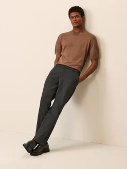 Next Gris - Taille élastiquée Vêtement de survêtement élégant sur le devant uni New