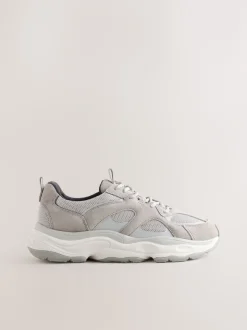 Next Gris - Tapis de couloir avec bordure en daim Outlet