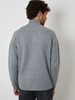 Threadbare Gris - Pull en maille côtelée à manches raglan Discount