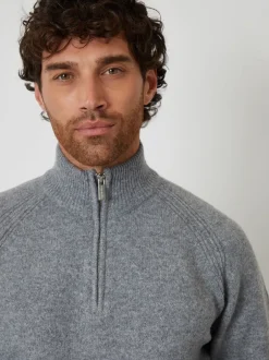 Threadbare Gris - Pull en maille côtelée à manches raglan Discount