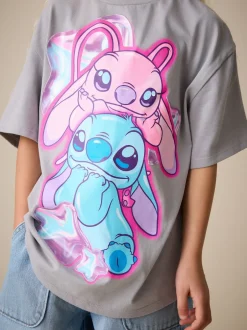 Next Gris - T-shirt graphique oversize Lilo & Stitch (3-16ans) Discount