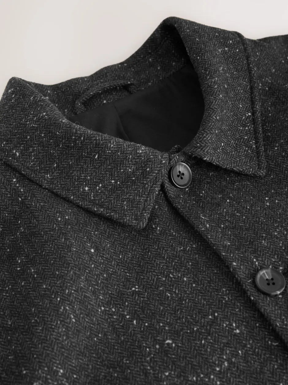 Next Gris - Veste à Chevrons texturée en laine Outlet