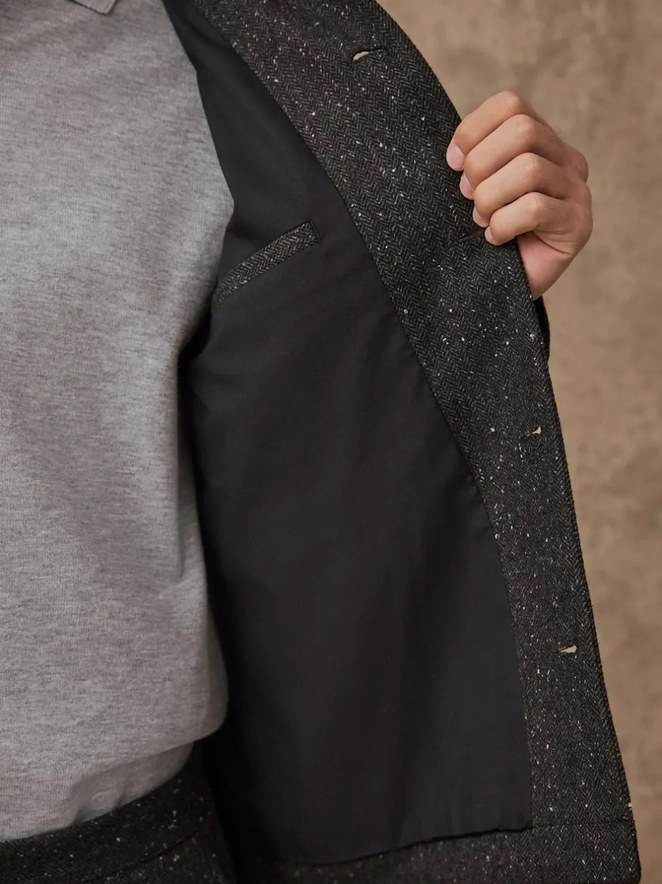 Next Gris - Veste à Chevrons texturée en laine Outlet