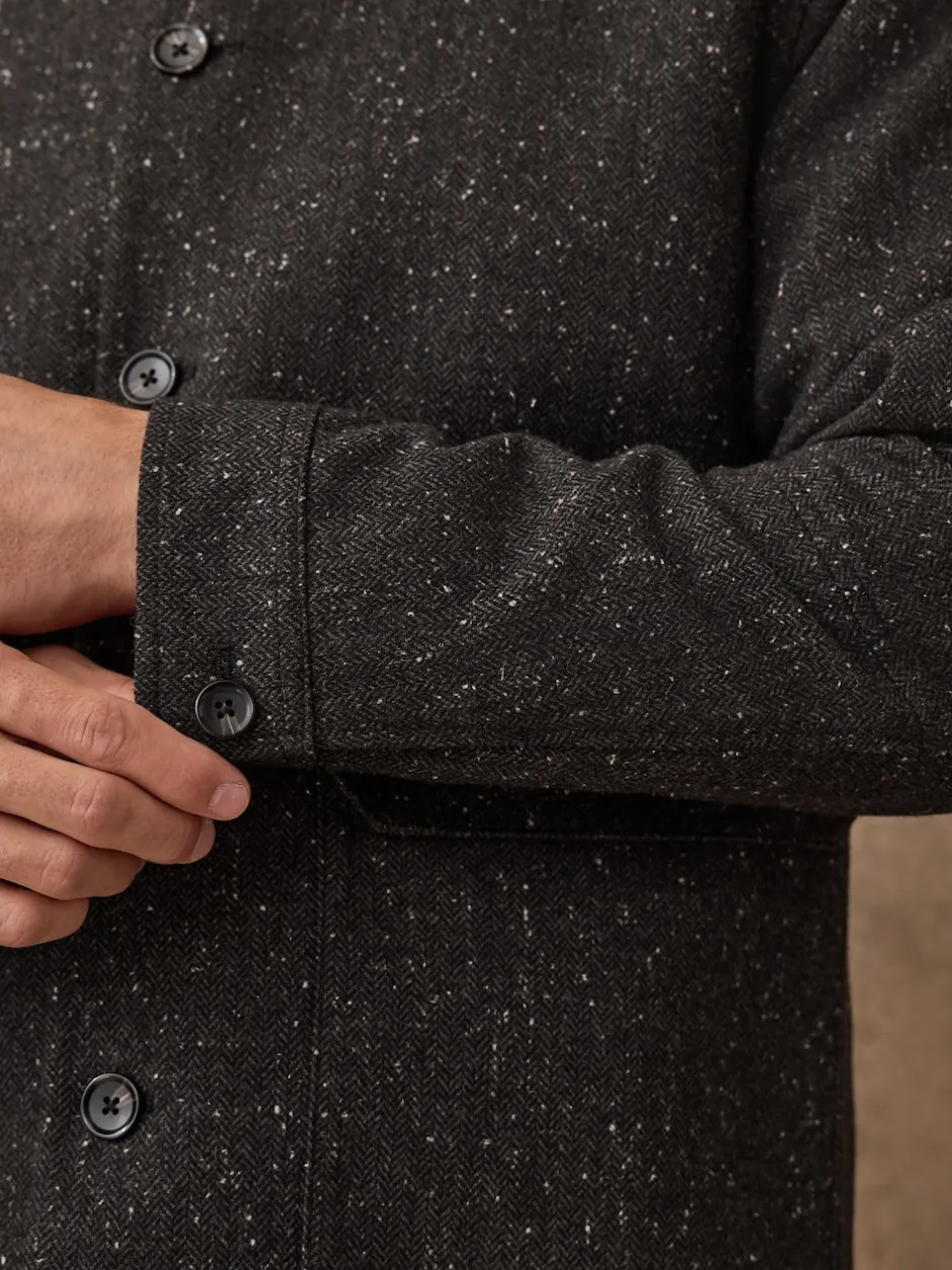 Next Gris - Veste à Chevrons texturée en laine Outlet