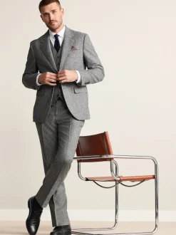 Next Gris - Veste de costume habillé Abraham Moon en 100% laine britannique Donegal Sale