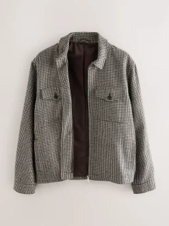 Next Gris - Veste élégante à deux poches en dents de poule Discount